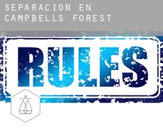 Separación en  Campbells Forest
